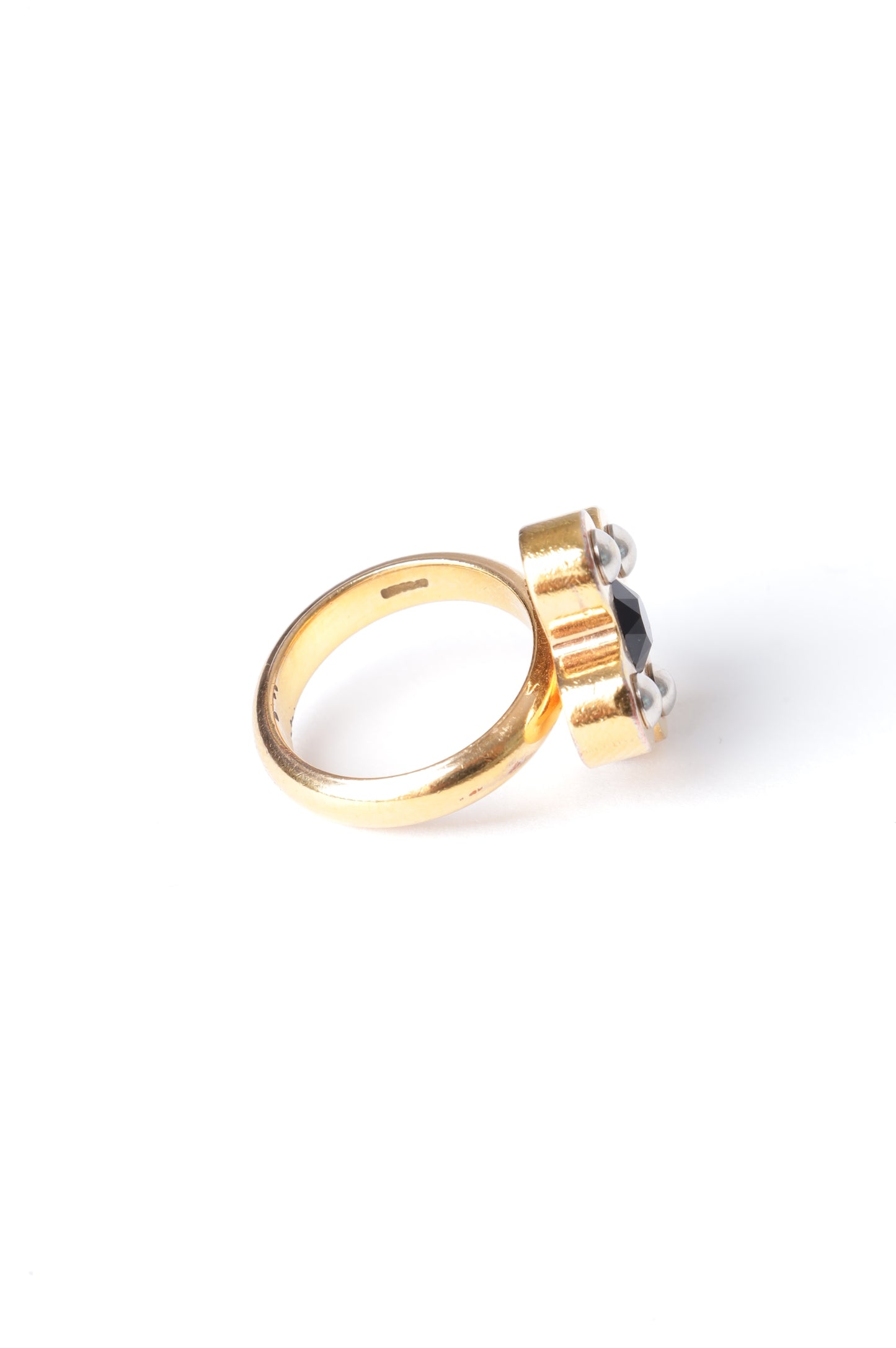 Louis Vuitton Womens Metallic Ring Size M