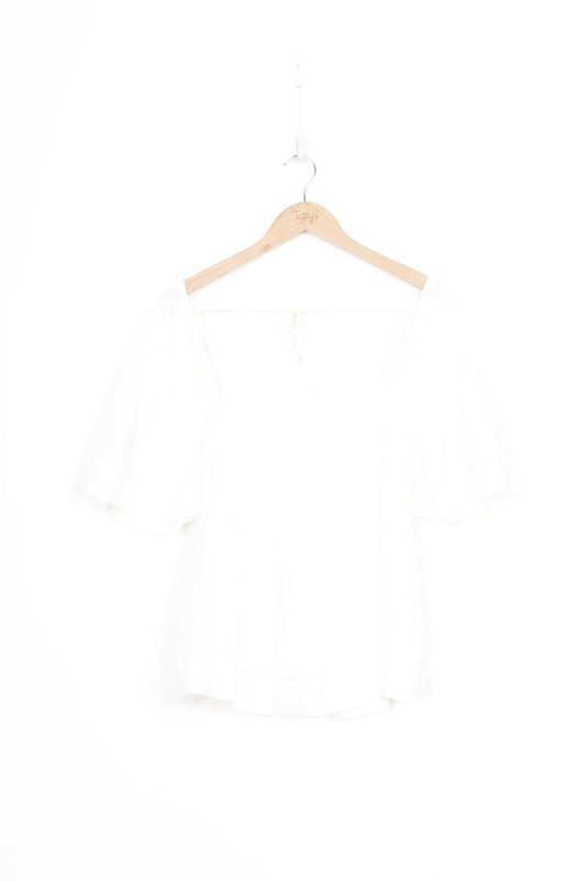 Marle Womens White Top Size 10