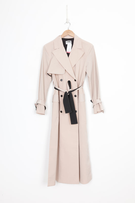 Veronika Maine Womens Beige Coat Size 8