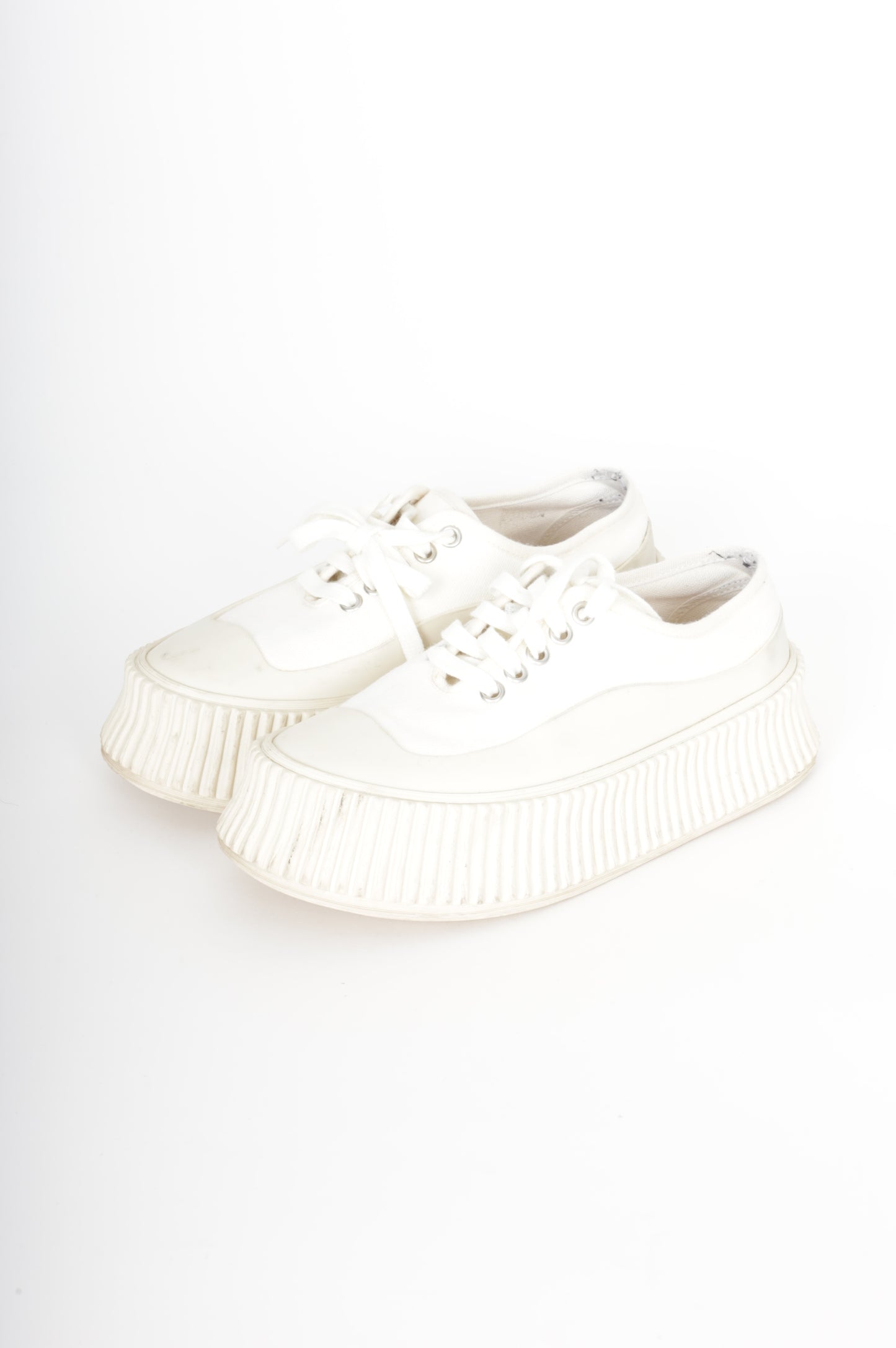 Jil Sander Womens Cream Sneakers Size EU 35