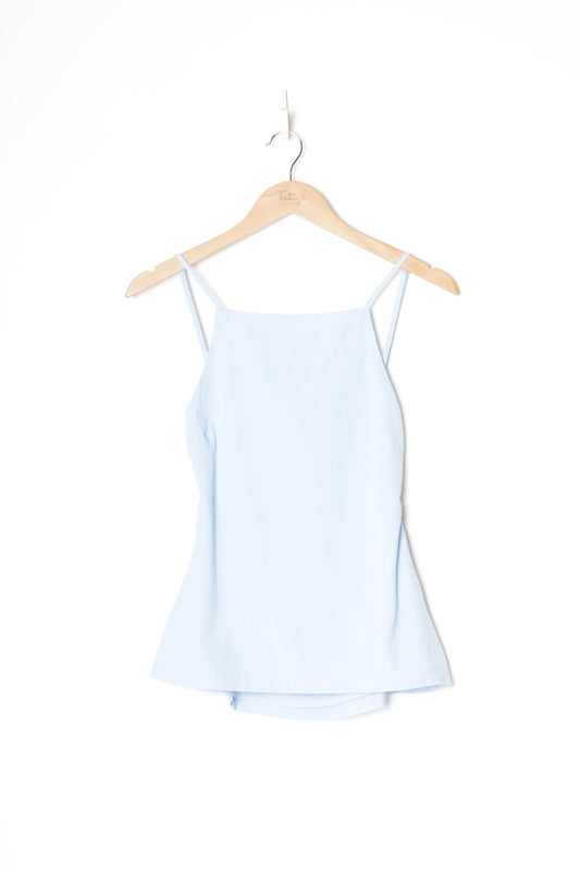 Aere Womens Blue Top Size 8