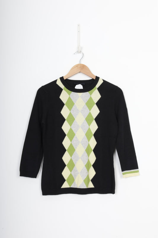 Aquascutum Womens Black Jumper Size M
