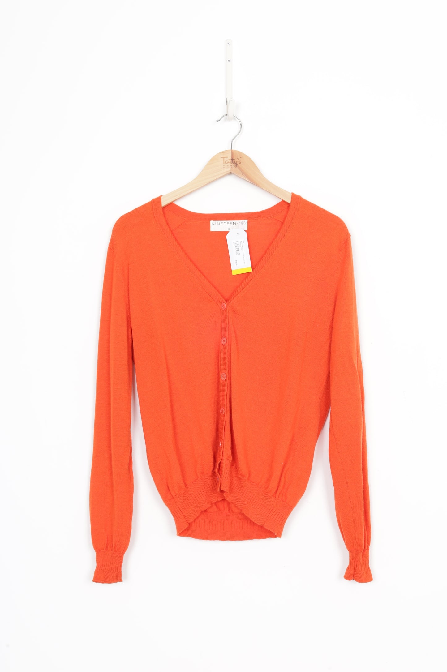 Nineteen Womens Orange Cardigan Size 12