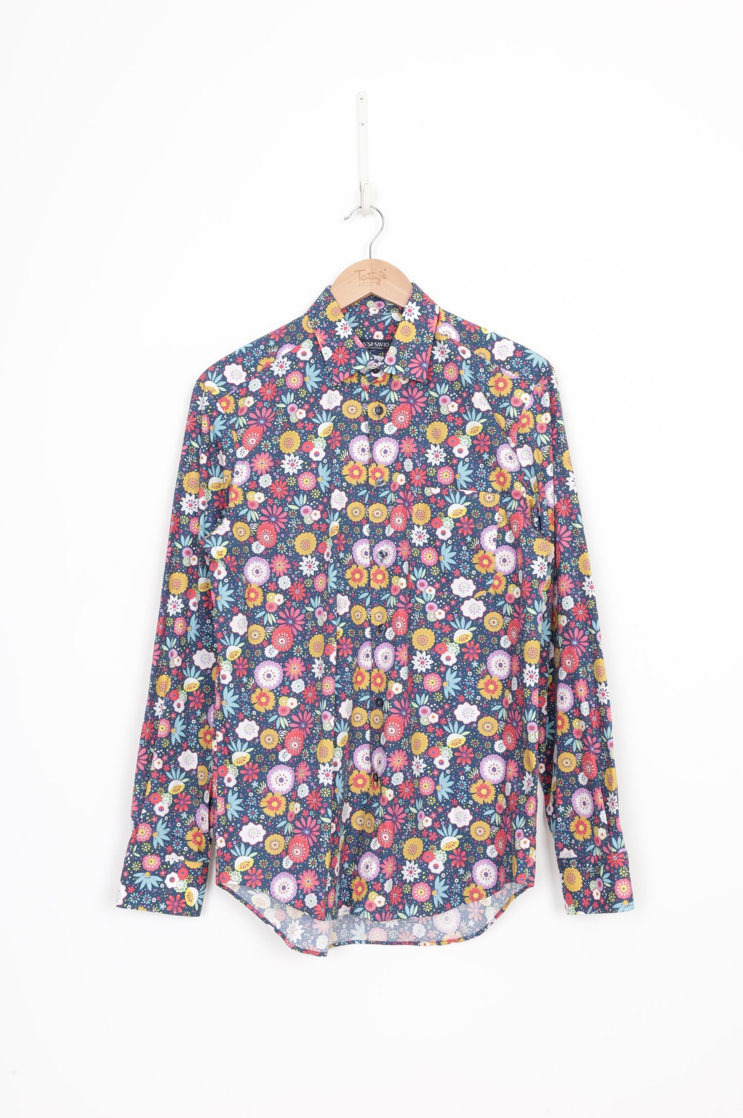 Nanni Savio Mens Blue Shirt Size 39