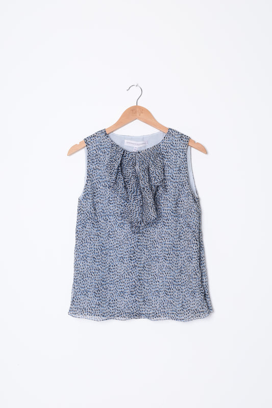 Caroline Herrera Womens Blue Top Size 6