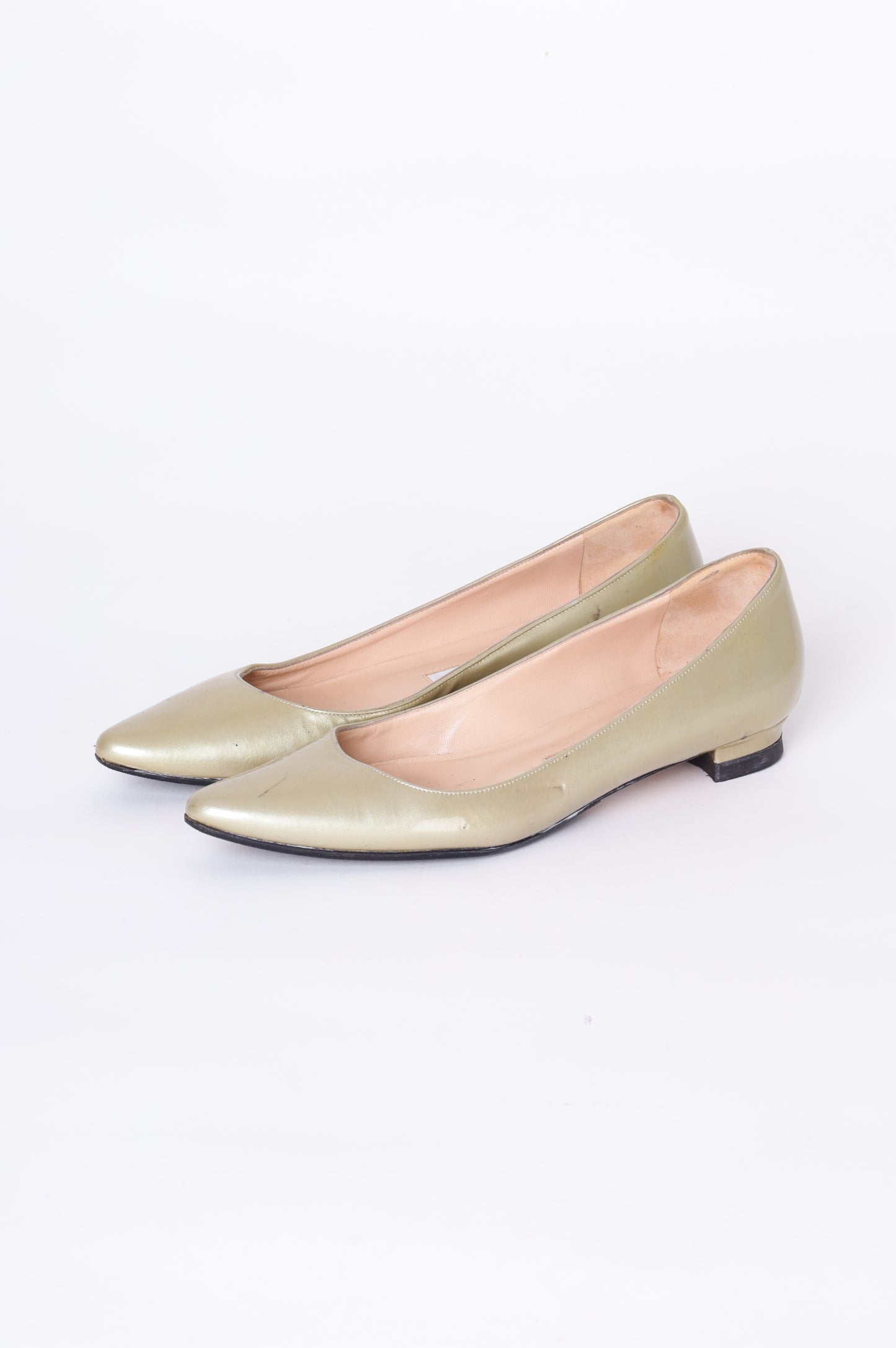 Manolo Blahnik Womens Metallic Shoes Size EU 36