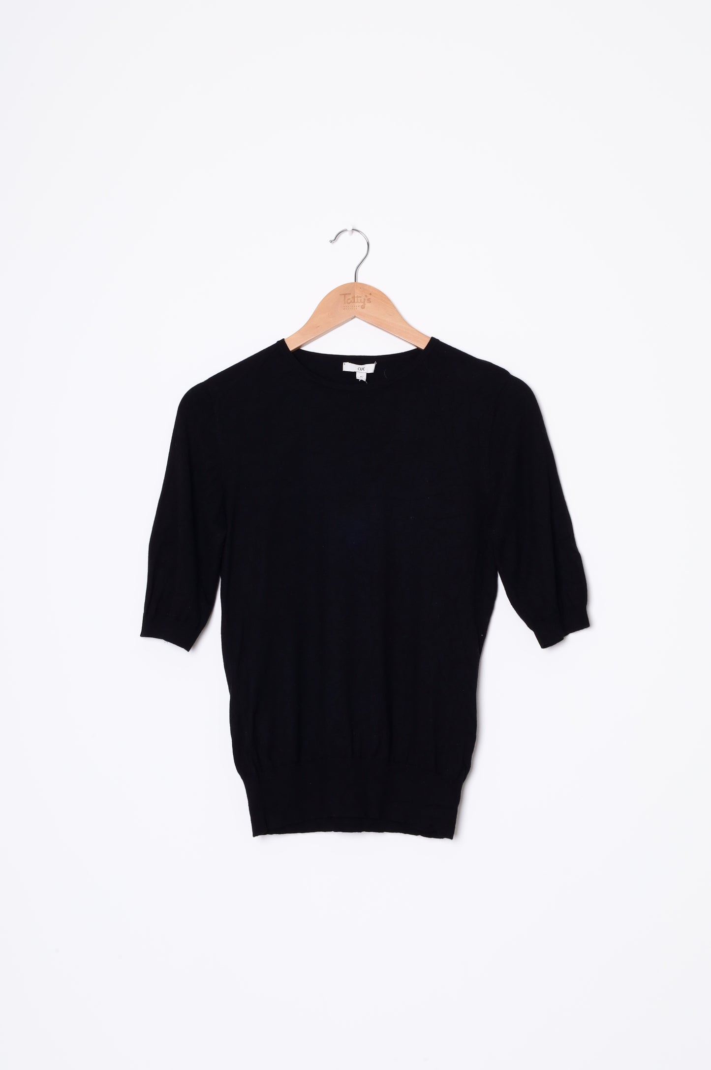 Cue Womens Black Top Size S