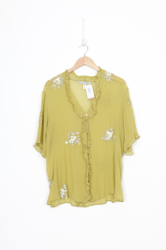 Diane Burkhardt Womens Green Shirt Size 12