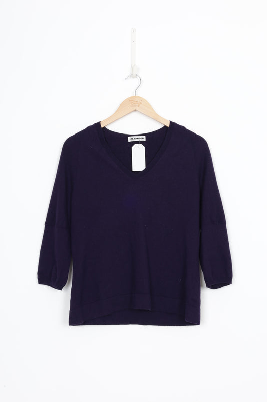 Jill Sander Womens Purple Jumper Size M
