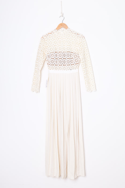 Self-Portrait Womens Cream Dress Size 8