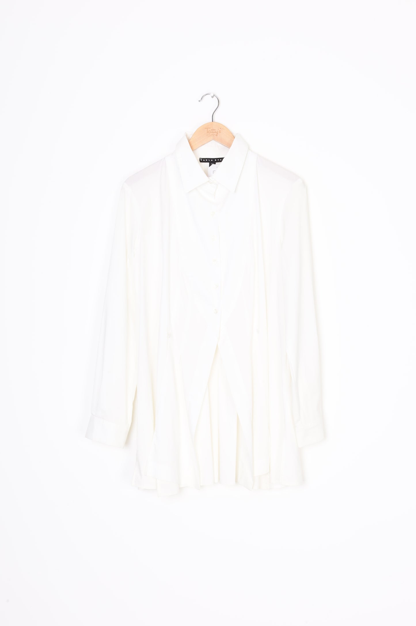 Paula Ryan Womens White Shirt Size L