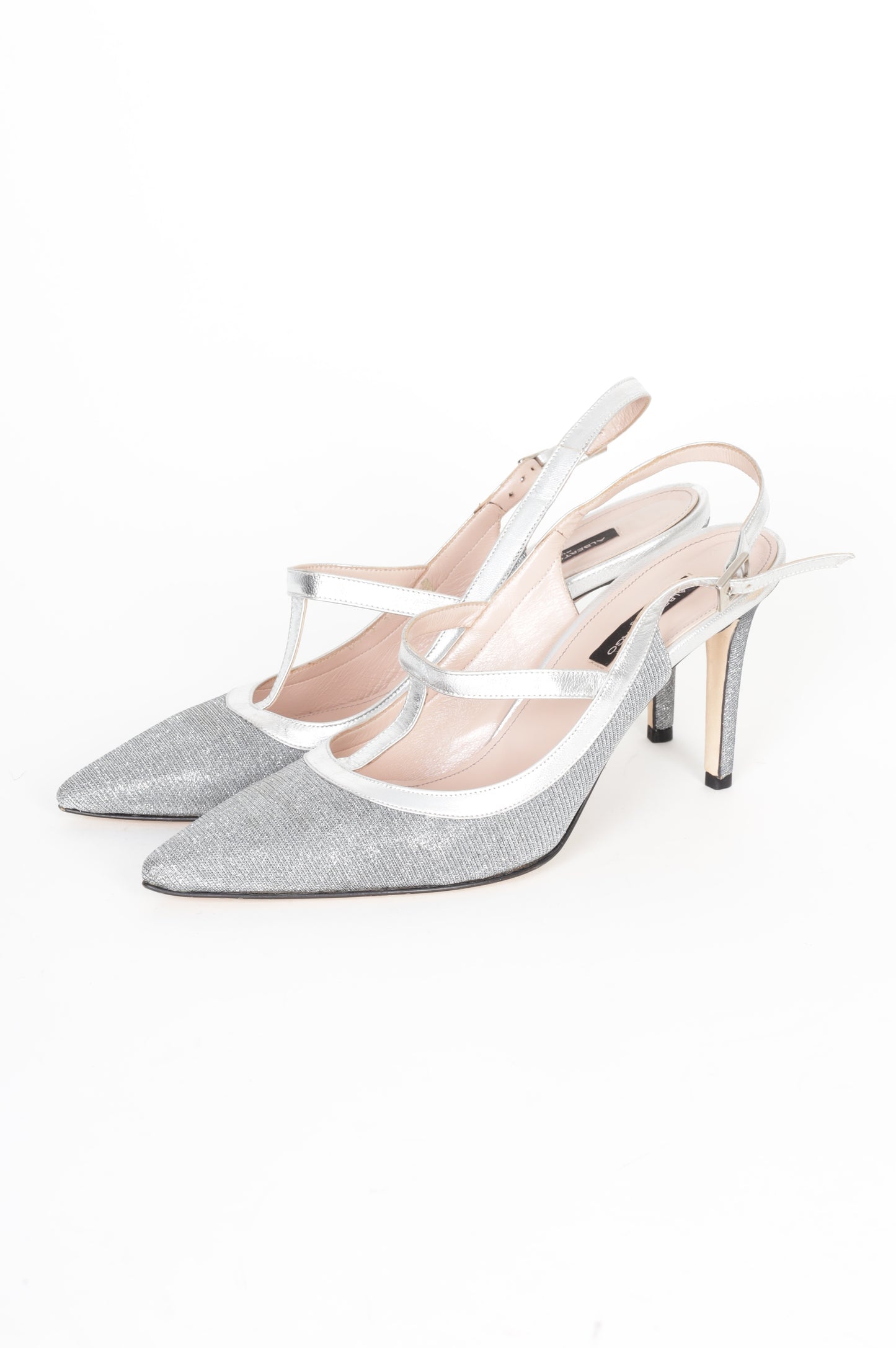 Alberto Zago Womens Metallic Heels Size EU 41