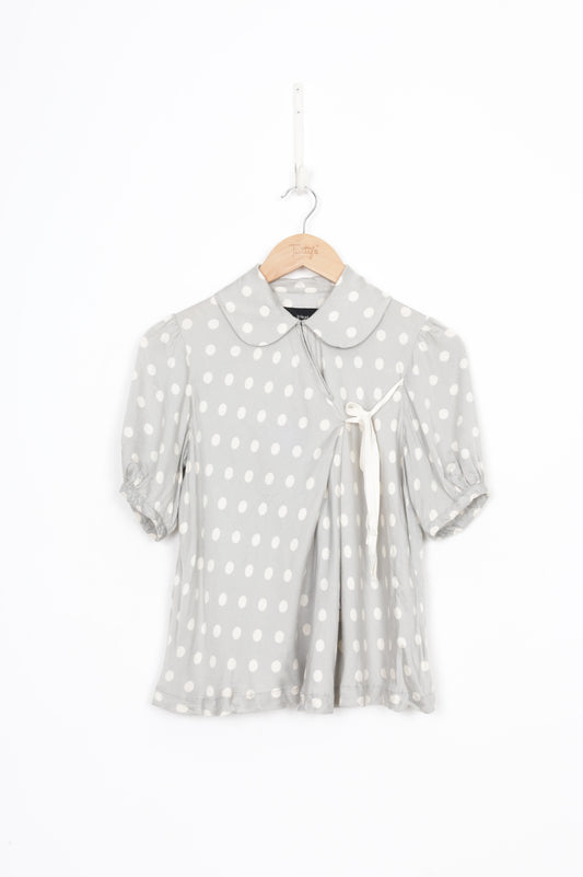 Tricot Comme Des Garcons Womens Grey Top Size S