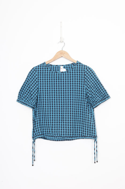 Sylvester Womens Blue Top Size 8