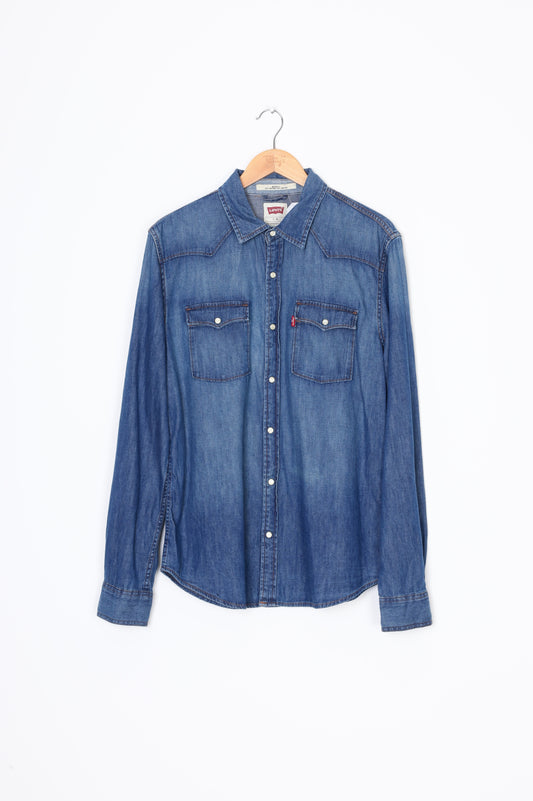 Levi's Mens Blue Shirt Size L