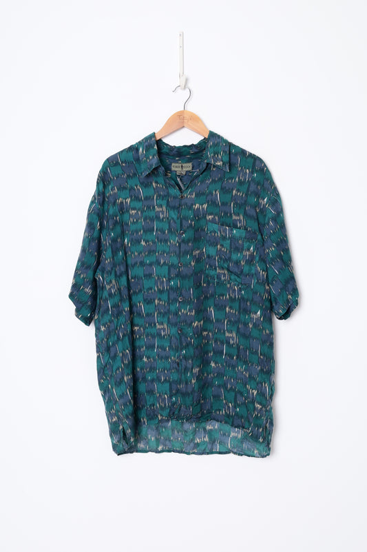 Robert Stock - Vintage Mens Green Shirt Size L