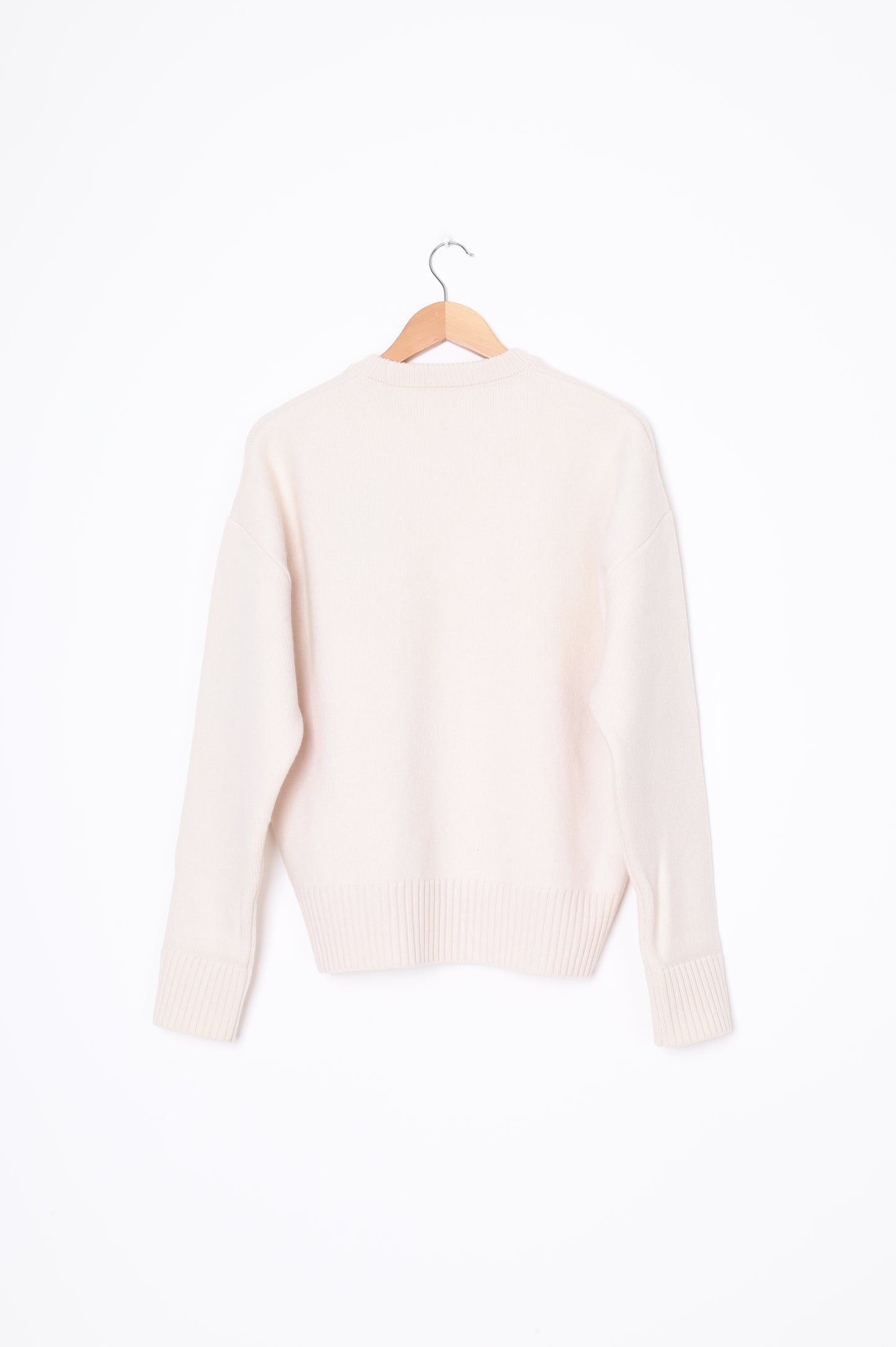 Ami Womens Cream Jumper Size S