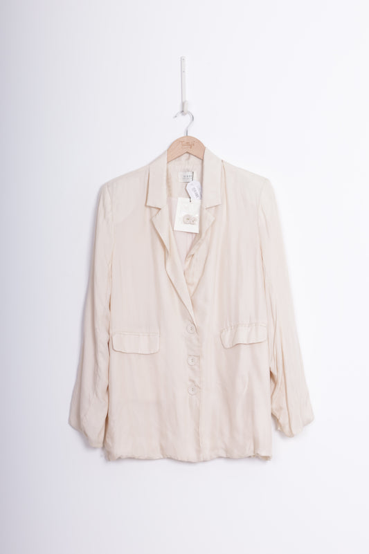 Dissh Womens Cream Blazer Size 16