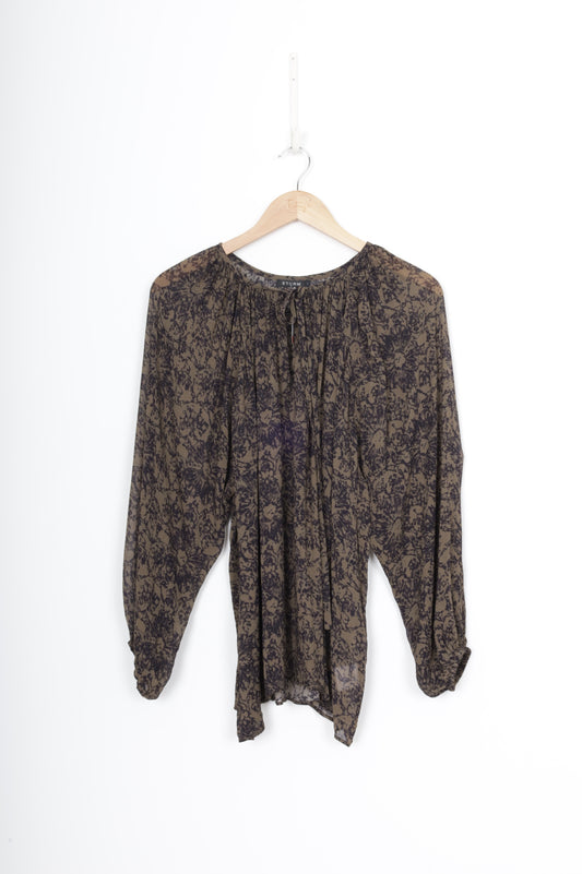Storm Womens Brown Blouse Size L