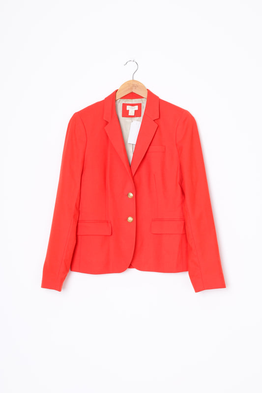 J.Crew Womens Orange Blazer Size 6