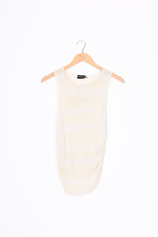 Giorgio Armani Womens Cream Top Size 46