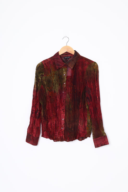 Macjays Womens Red Shirt Size 12