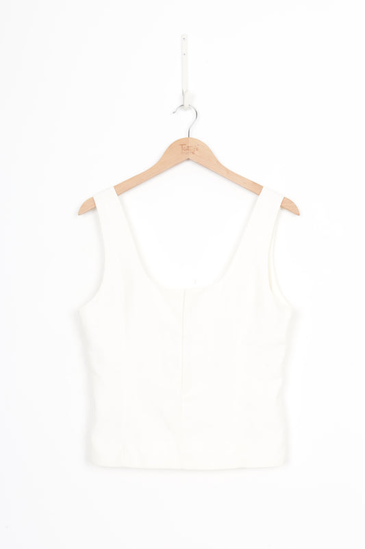 Wynn Hamlyn Womens Cream Top Size 12