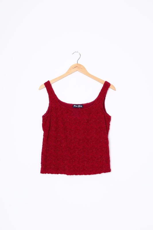 Bisou Bisou Womens Red Top Size L