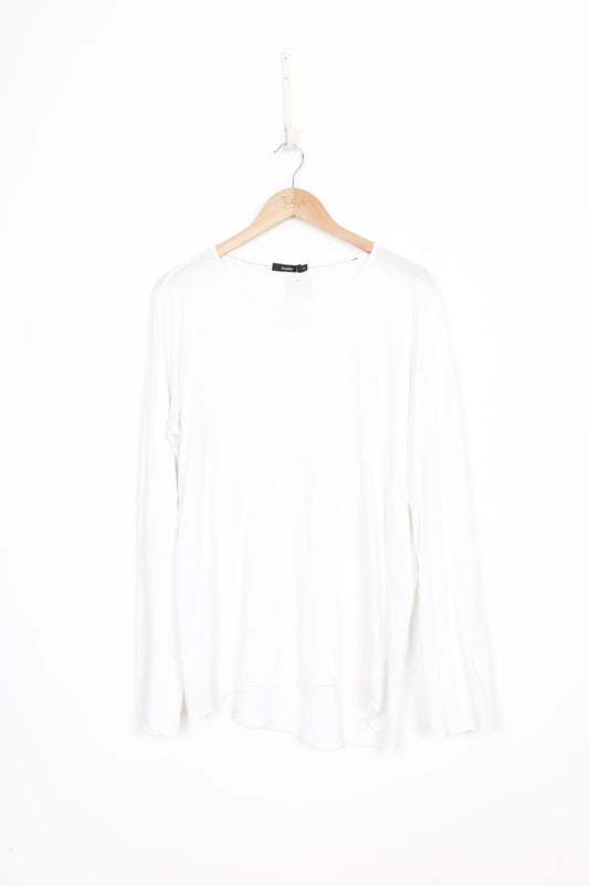 Bassike Womens White Top Size M