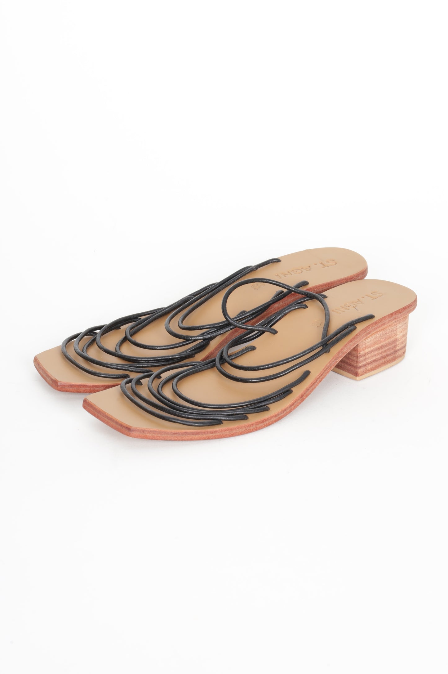 St Agni Womens Black Shoes Size EU 39