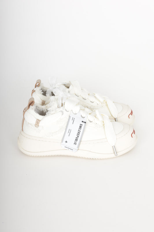 Smile Republic Womens Cream Sneakers Size EU 37