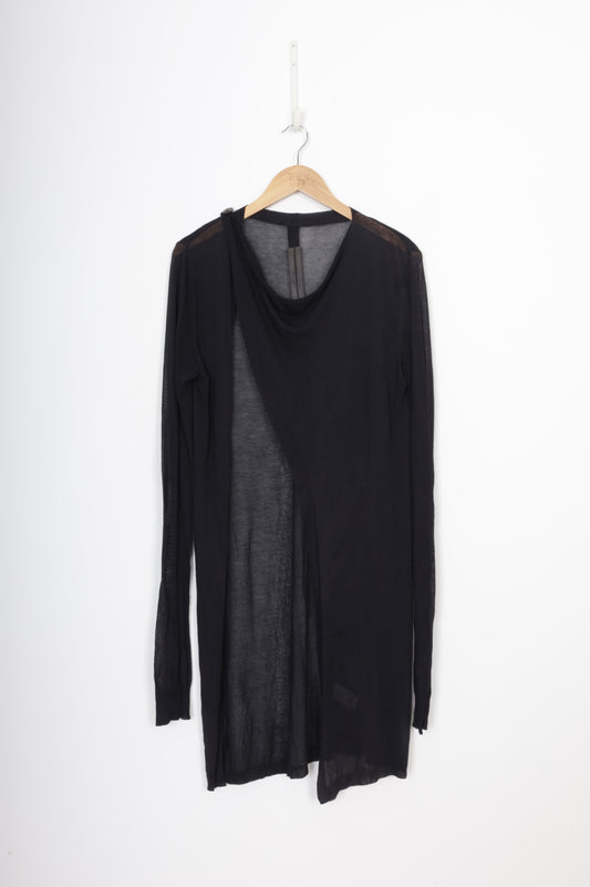 Rick Owens Womens Black Cardigan Size L