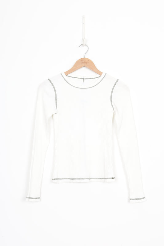 Commoners Womens White Top Size 6