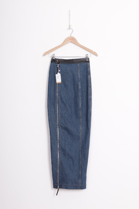 Paris Georgia Womens Blue Maxi Skirt Size S