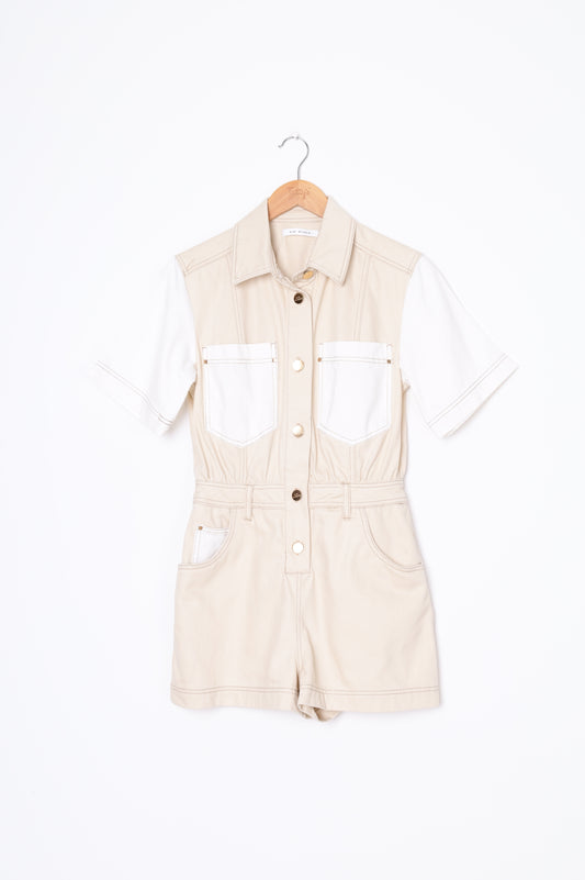 Aje Studio Womens Beige Jumpsuit Size 4