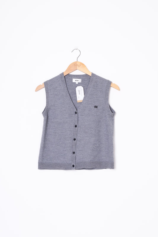 Rebe Womens Grey Vest Size S