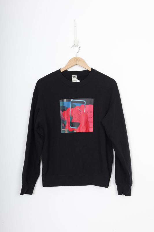 Kaws + Warhol x Uniqlo Womens Black Sweatshirt Size XS