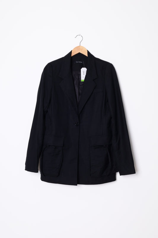 Wynn Hamlyn Womens Black Blazer Size 10