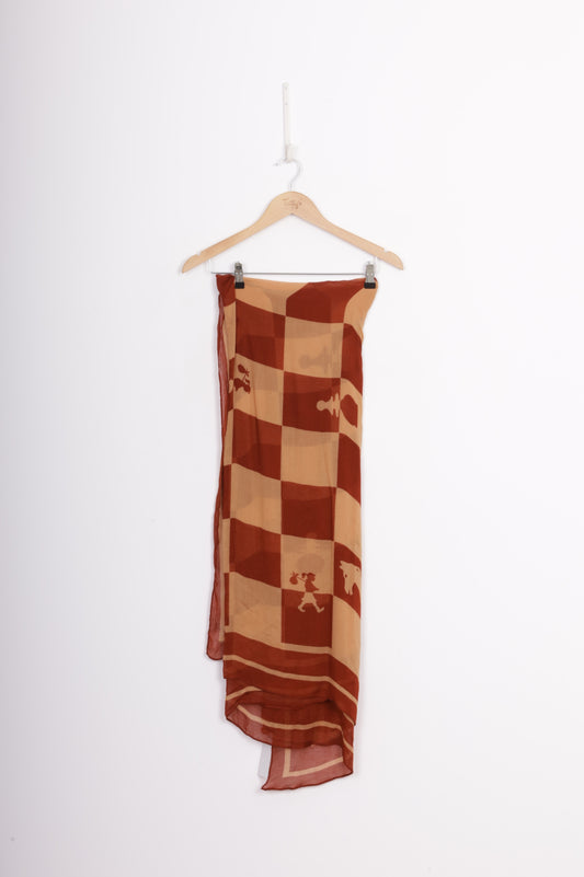 Karen Walker Womens Brown Scarf Size N/S