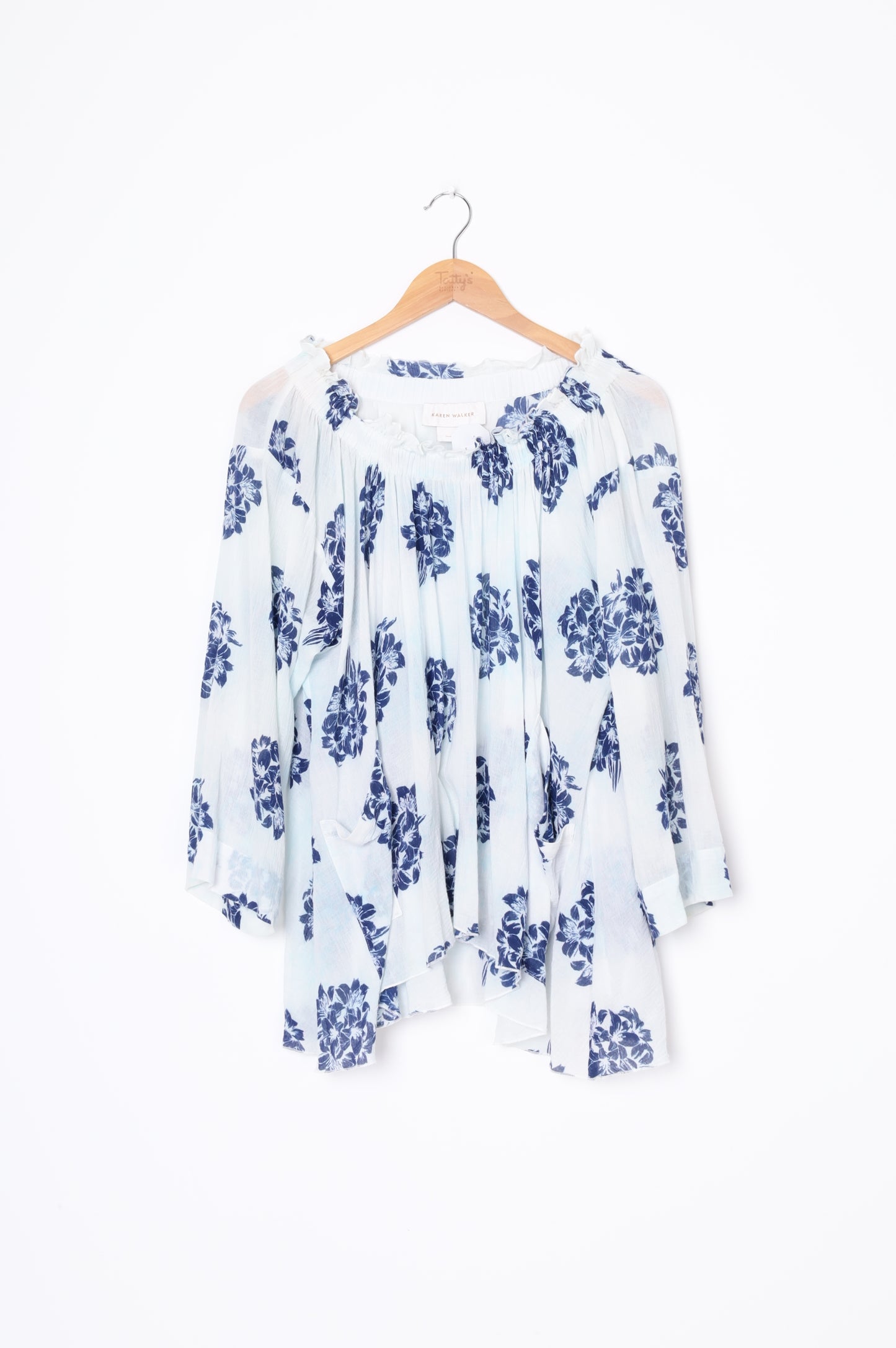 Karen Walker Womens Blue Blouse Size 10