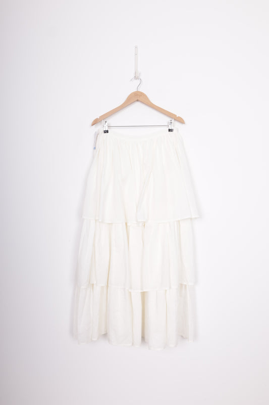 Marle Womens White Maxi Skirt Size 14