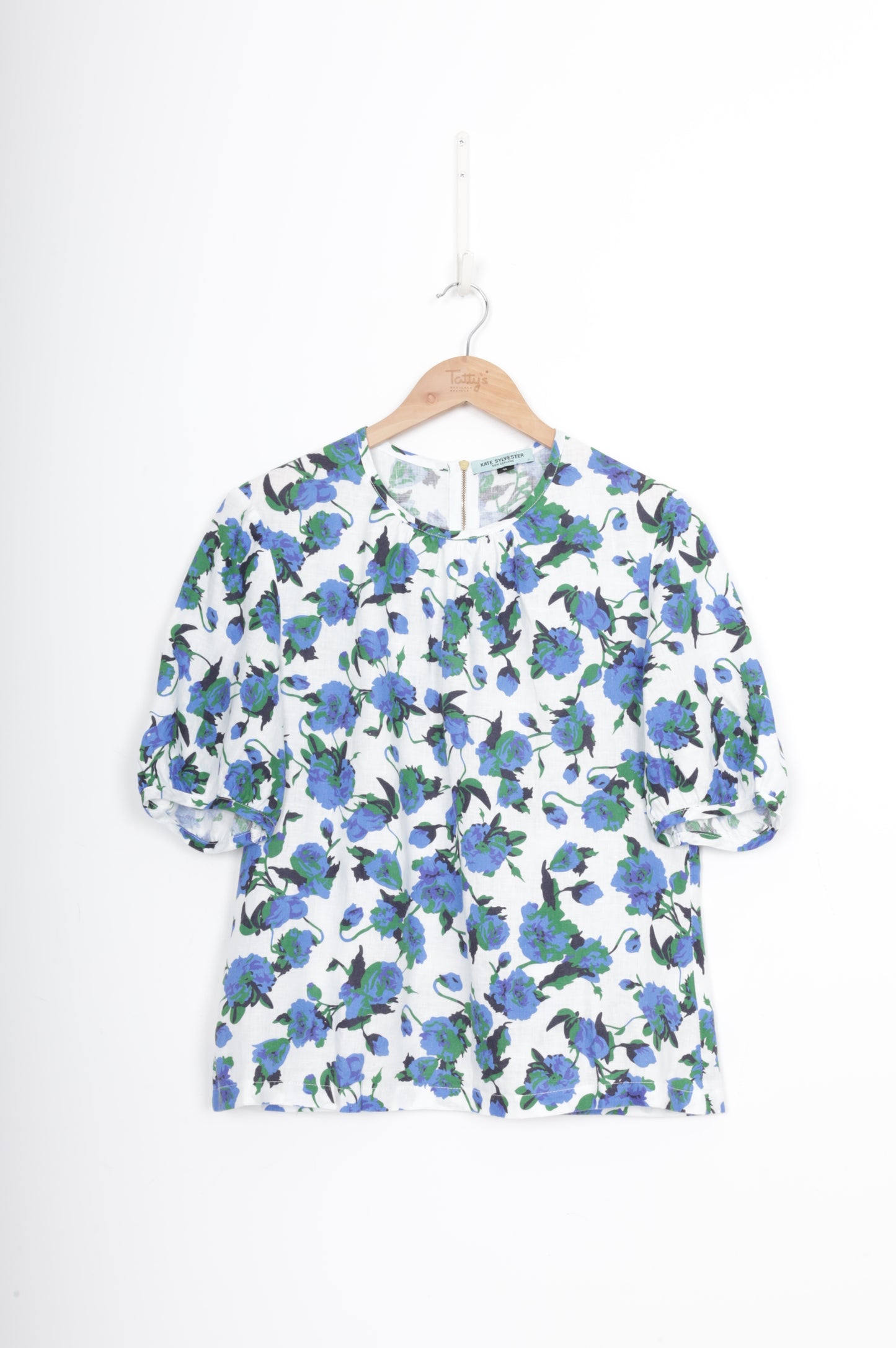 Kate Sylvester Womens White Top Size M