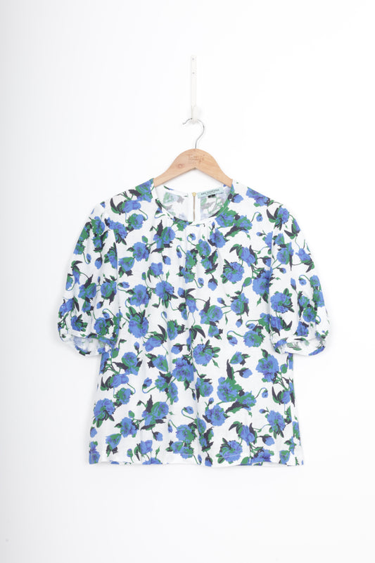 Kate Sylvester Womens White Top Size M