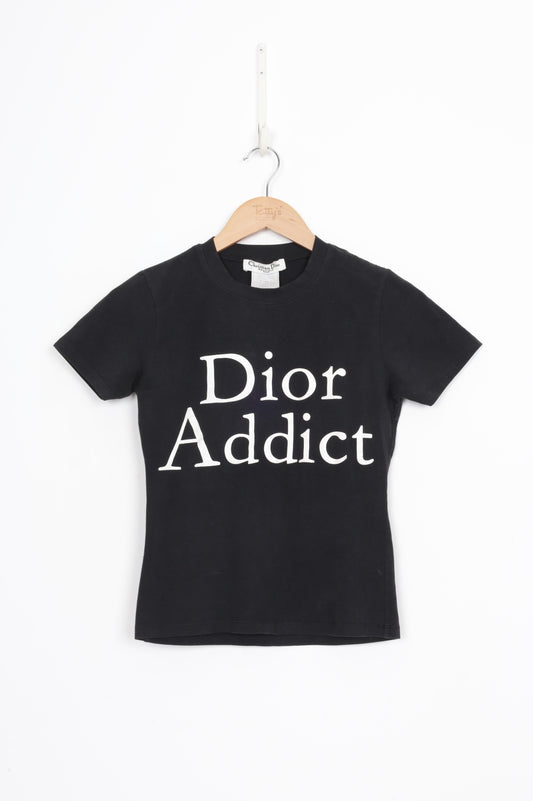 Christian Dior Womens Black T-shirt Size 10