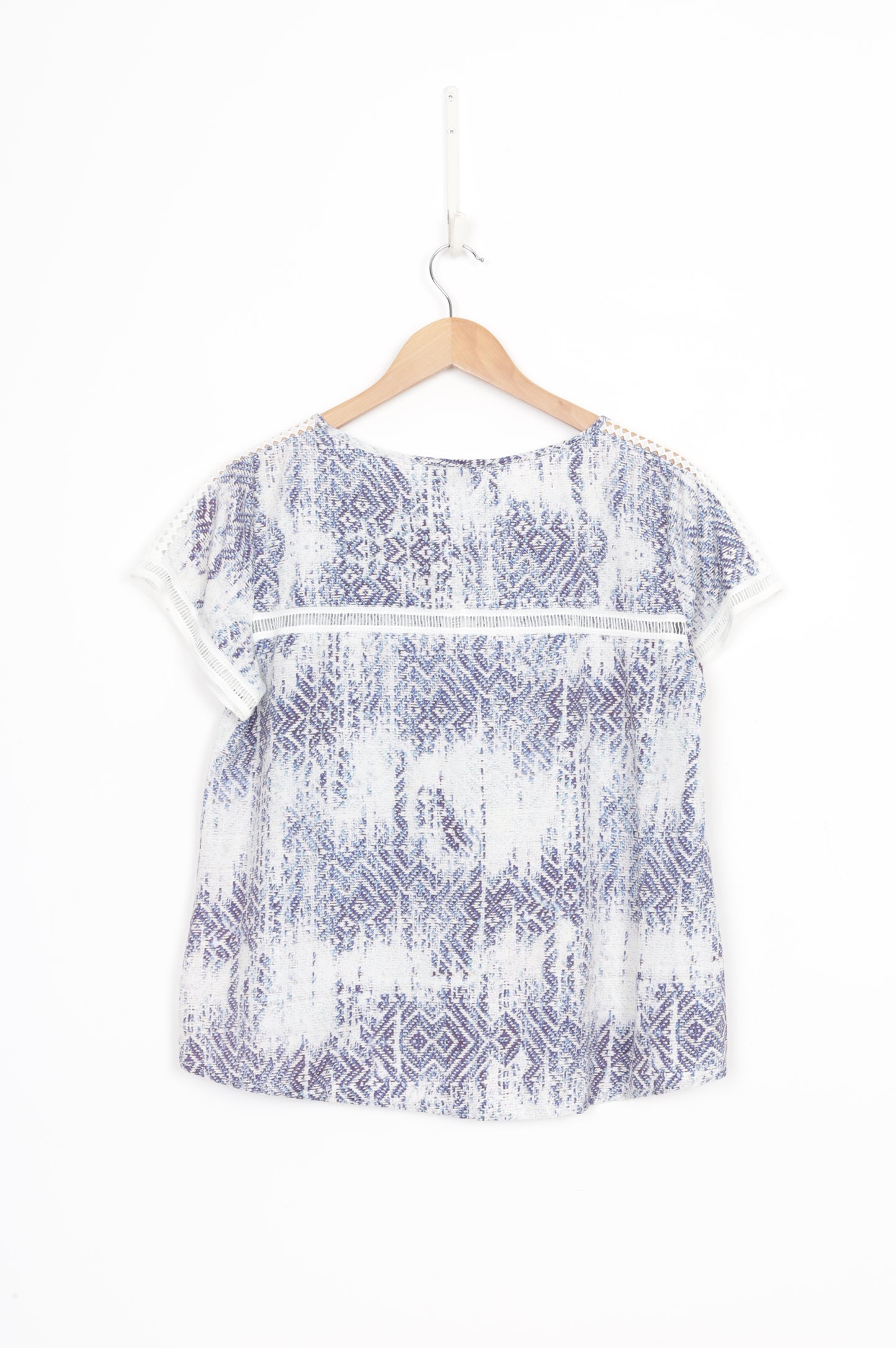 Once Was Womens White Top Size S