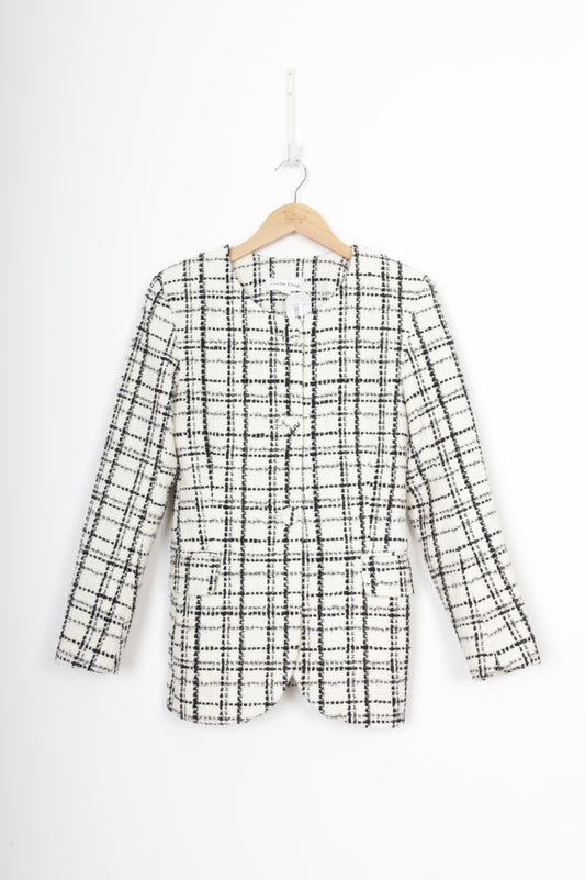 Caitlin Crisp Womens White Blazer Size 8