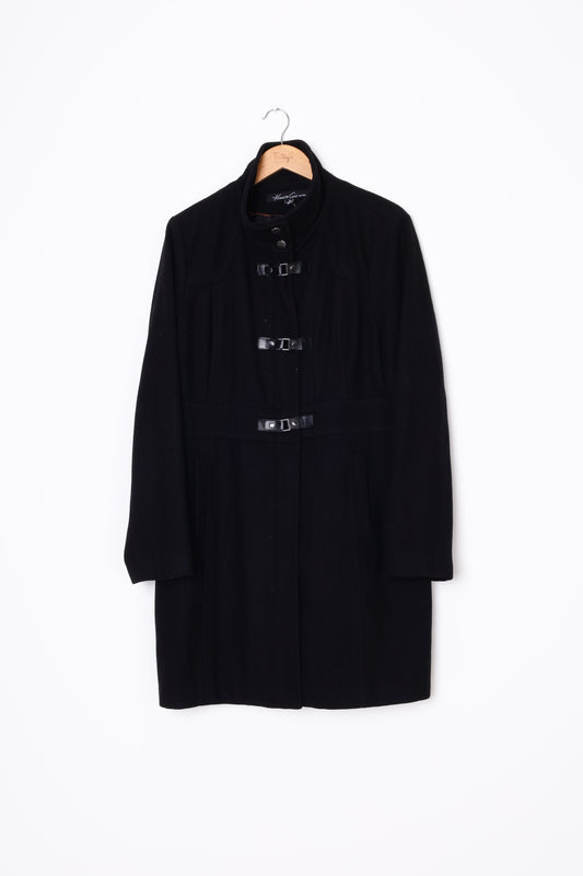 Kenneth Cole Womens Black Coat Size 14