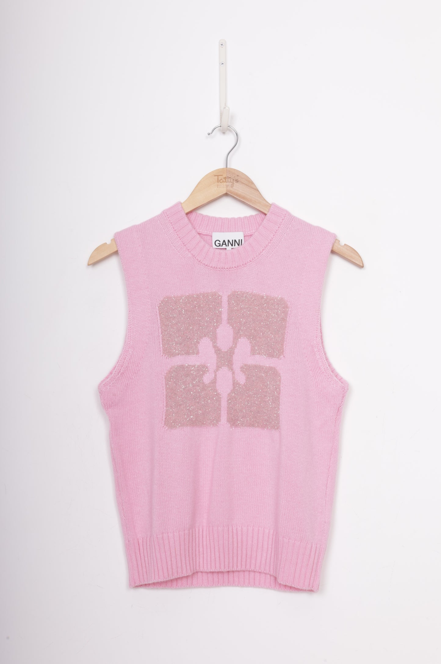 Ganni Womens Pink Vest Size M