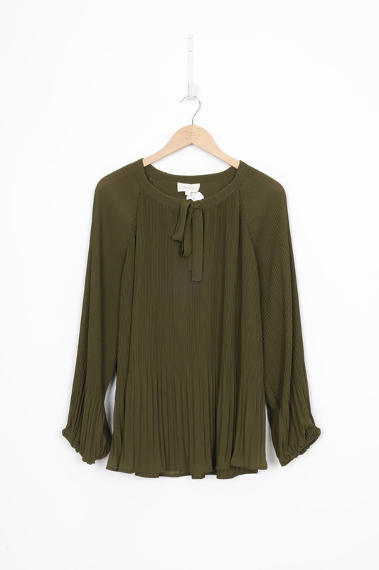 Madly Sweetly by Loobie's Story Womens Green Blouse Size 14
