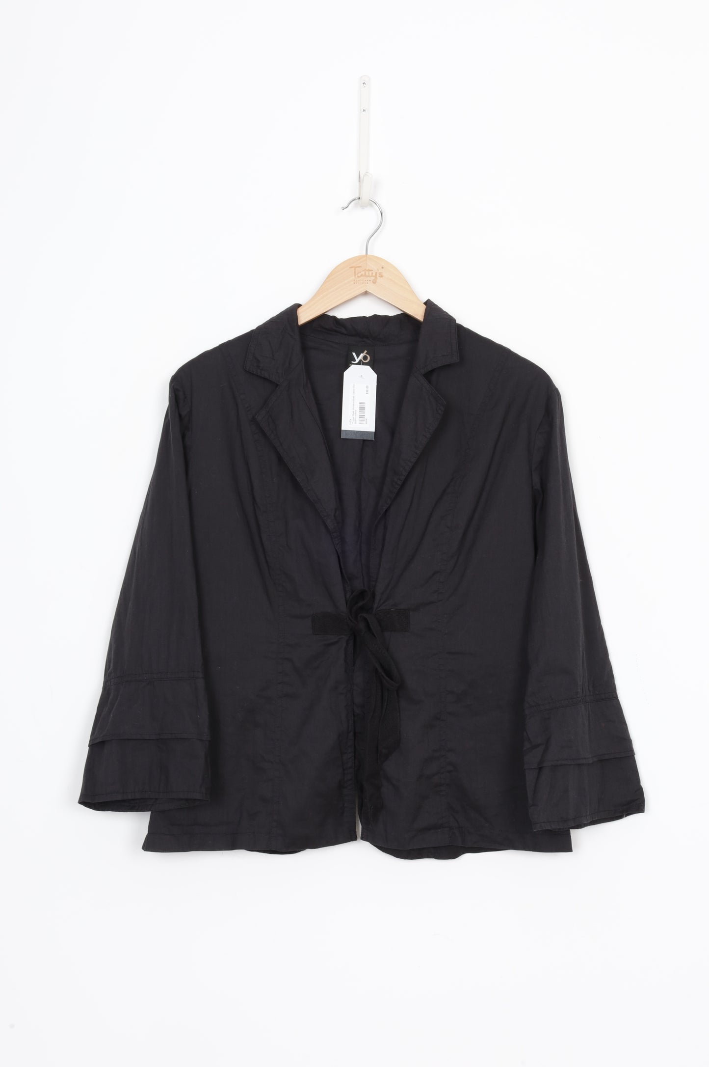 Yvonne Black Womens Black Jacket Size 12
